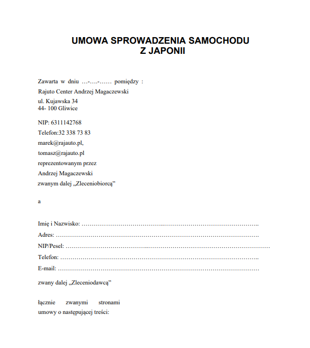 Podgląd wzoru umowy